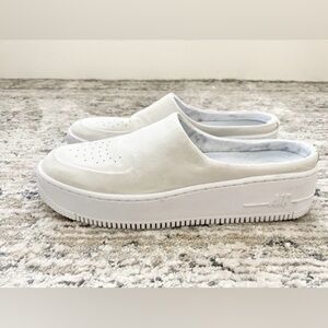 Nike AF1 Lover XX Sneaker Mule Slip on Shoes White Hands Free